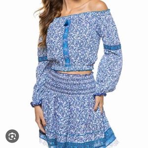 Poupette St.Barth XS skirt and top blue